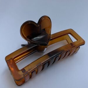 Heart Pedal Geometric Jaw Hair Claw Medium