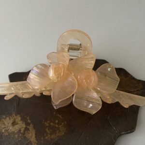 Alternative view of Aurora Silk Double Blossom Claw(Premium Aurora Silk ပန်းနှစ်ပွင့် ဆံညှပ်)