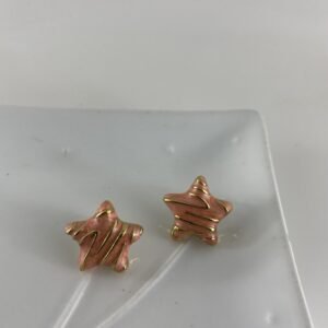 Alternative view of Pastel Star Enamel Stud Earrings(ရွှေရောင် accent line)