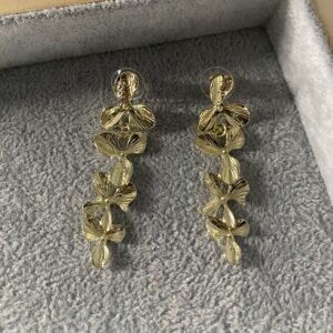 Golden Orchid Cascade Drops(ရွှေပန်းဆင့် နားကပ်)
